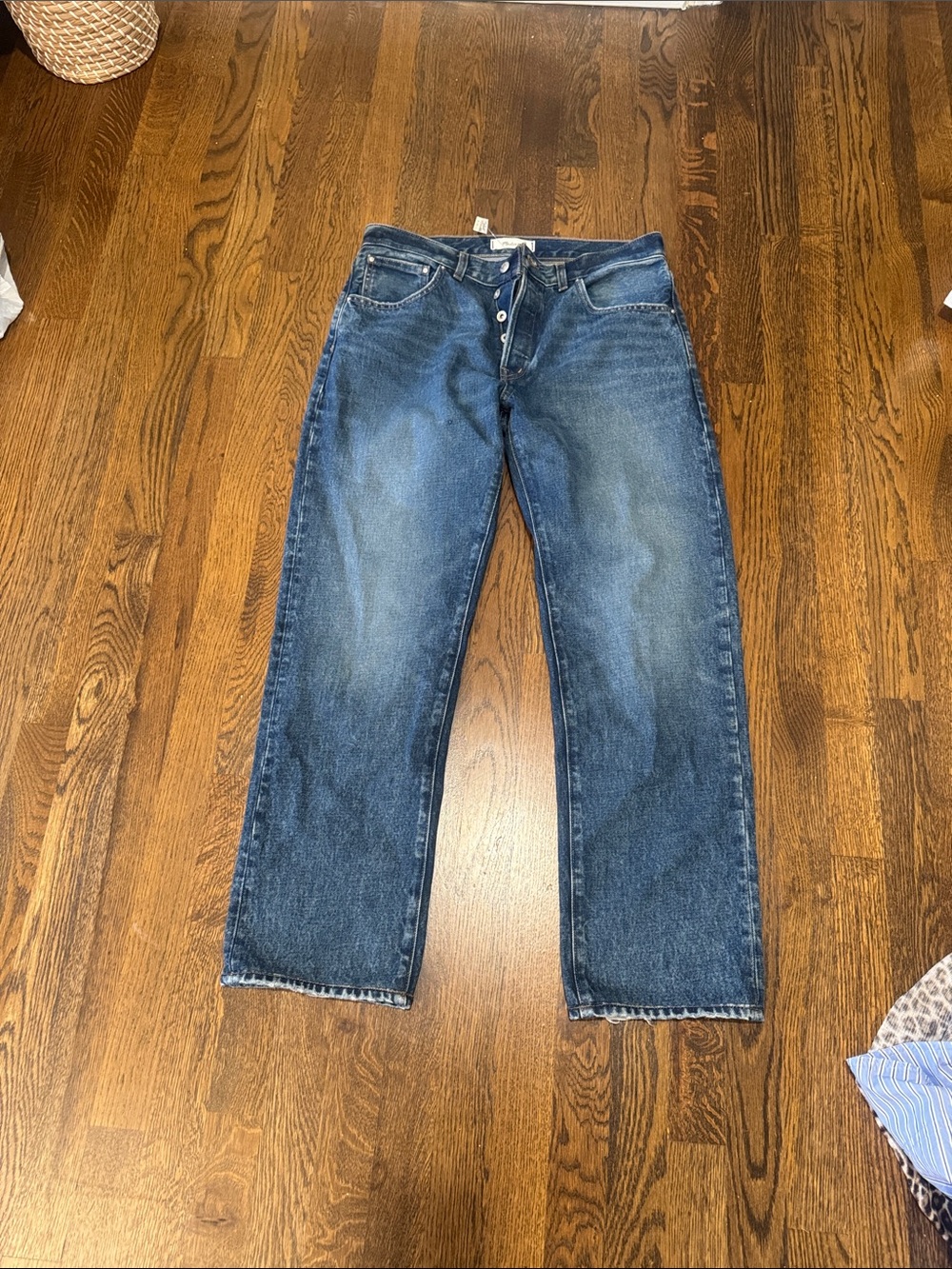 Madewell Women's Dean Straight-Leg Jeans in Blue Wash